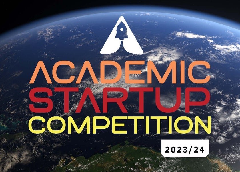 Academic Startup Competition logo on the background of earth